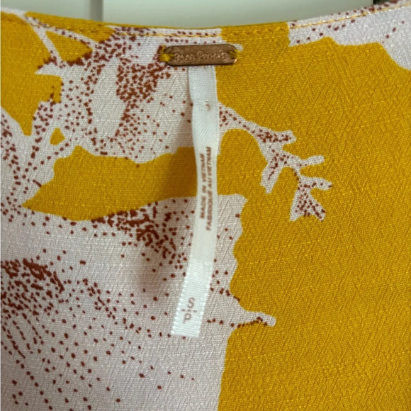 Free People yellow floral wrap dress size small - Picture 4 of 7